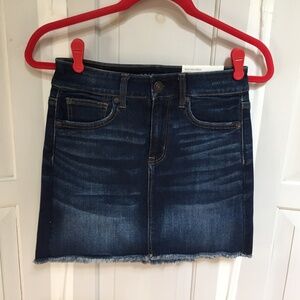 American Eagle Outfitters Dark Denim High Rise Stretch Mini Skirt